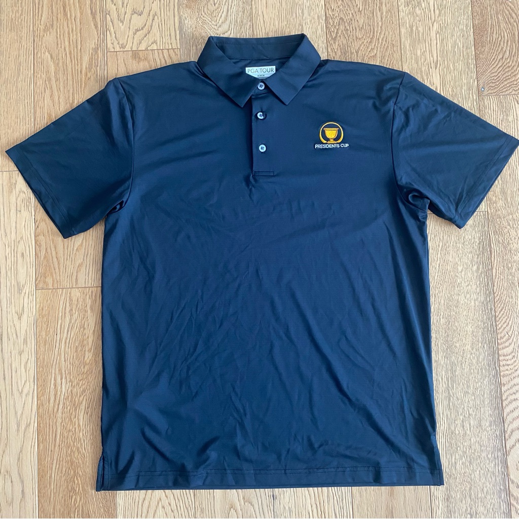 Pga Tour Presidents Cup Golf Performance Polo Shirt Embroidered Work